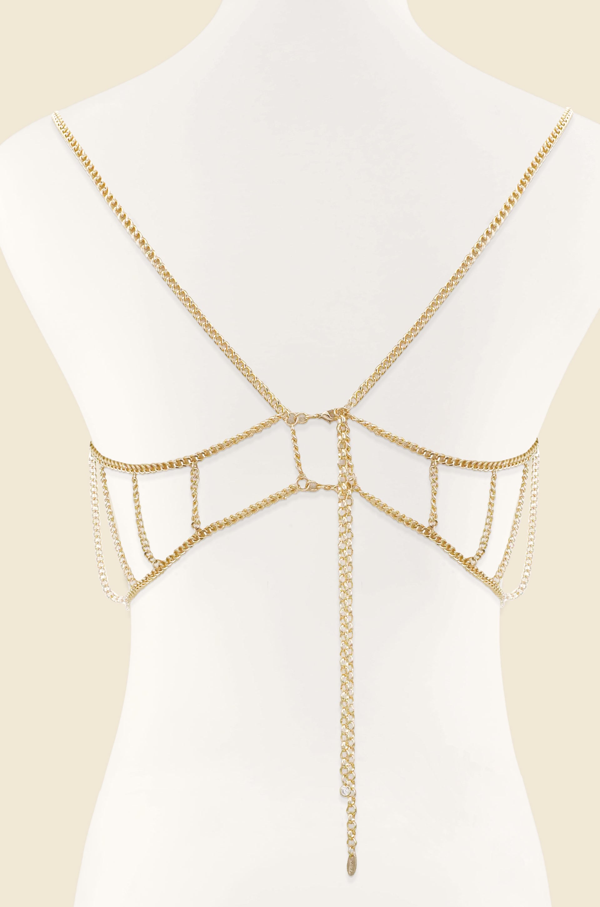 Goddess in the Desert Golden Body Chain back