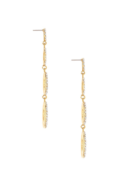 Celebration Crystal 18k Gold Plated Dangle Earrings
