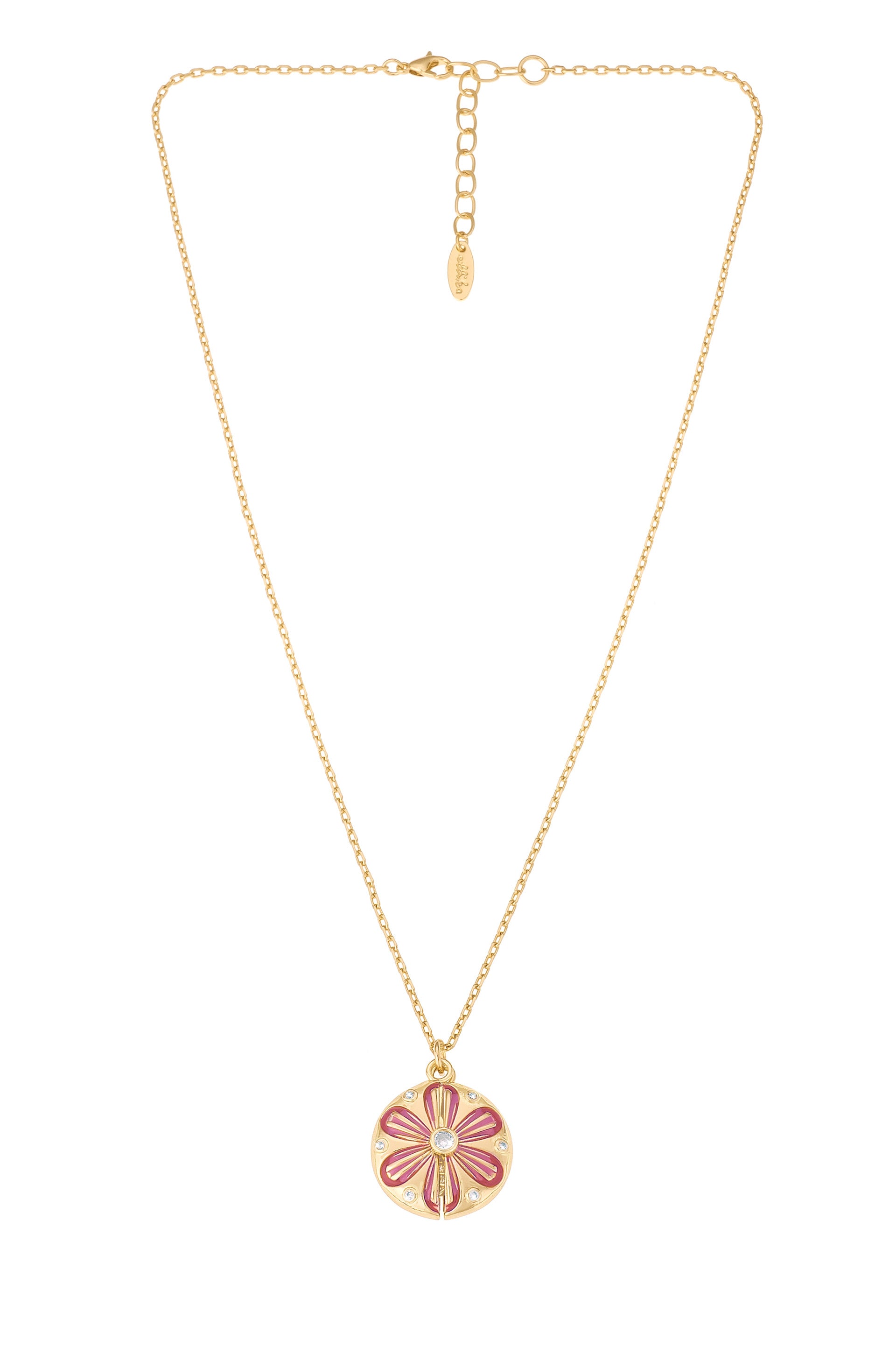 Be Kind Hidden Message Locket Necklace on white closed