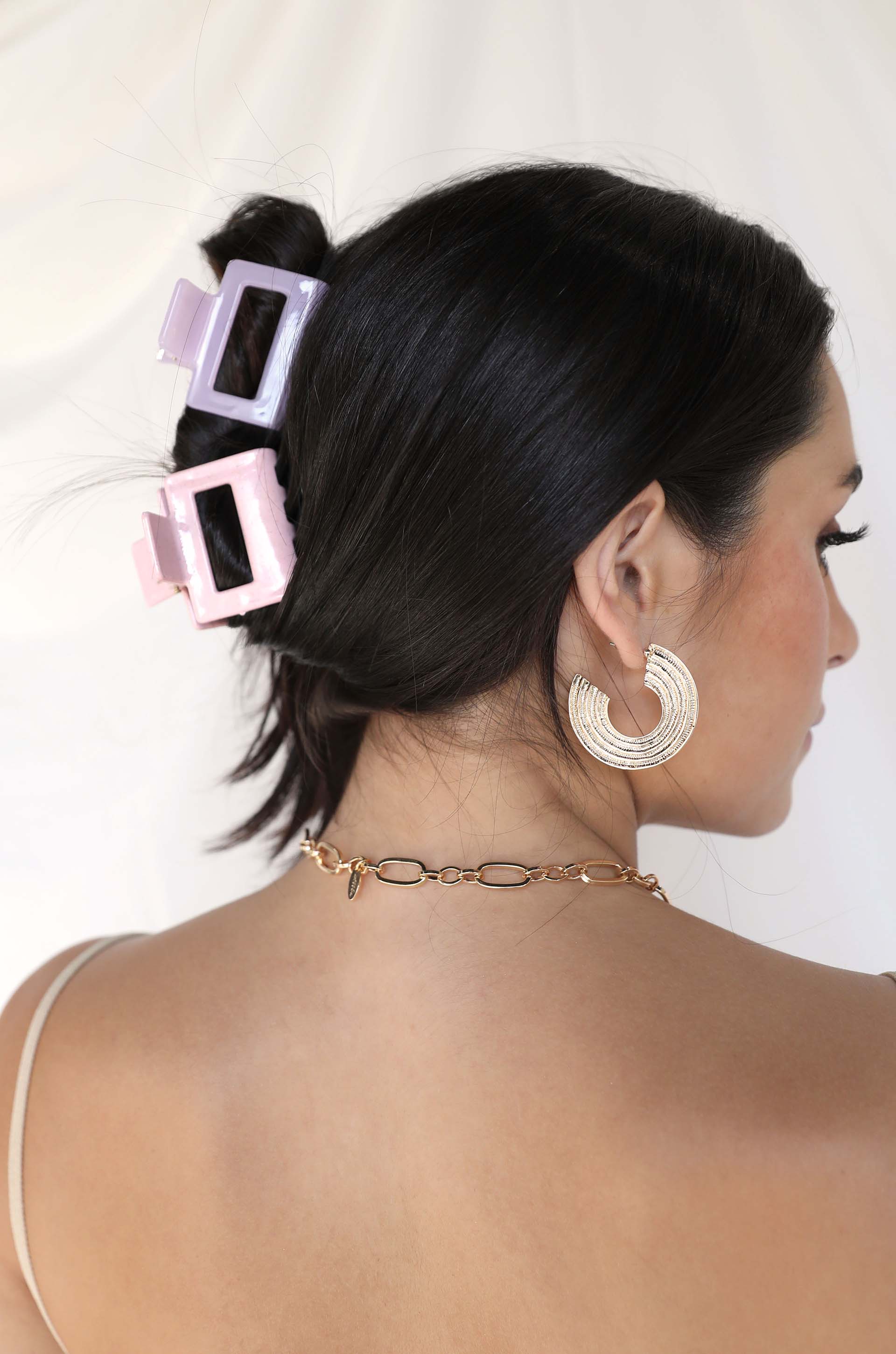 Gabriella Hair Claw Set on a model