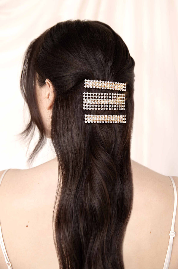 Disco Doll Crystal Barrette Set Second