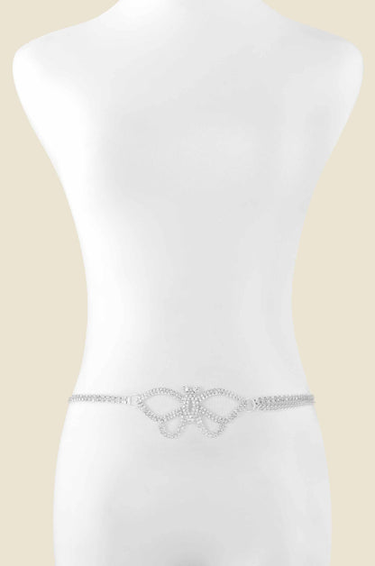 Butterfly Chain Belt in Silver on form
