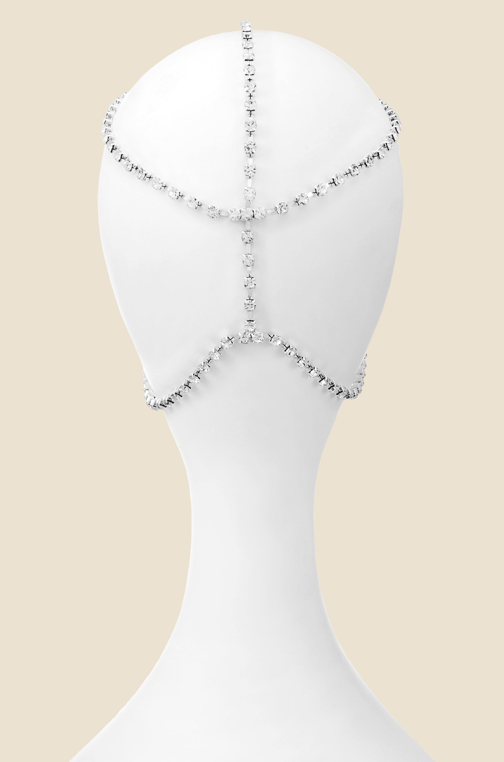 Dessert Diamond Crystal Headwear on model back