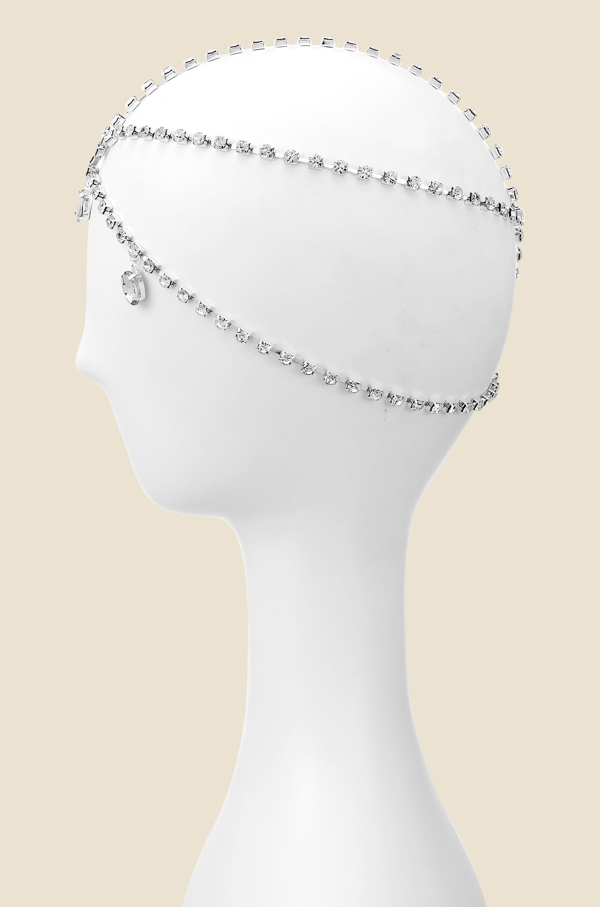 Dessert Diamond Crystal Headwear on model side