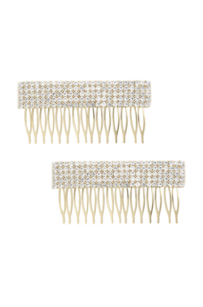 Dynasty Hair Comb Set in Crystal on white background  