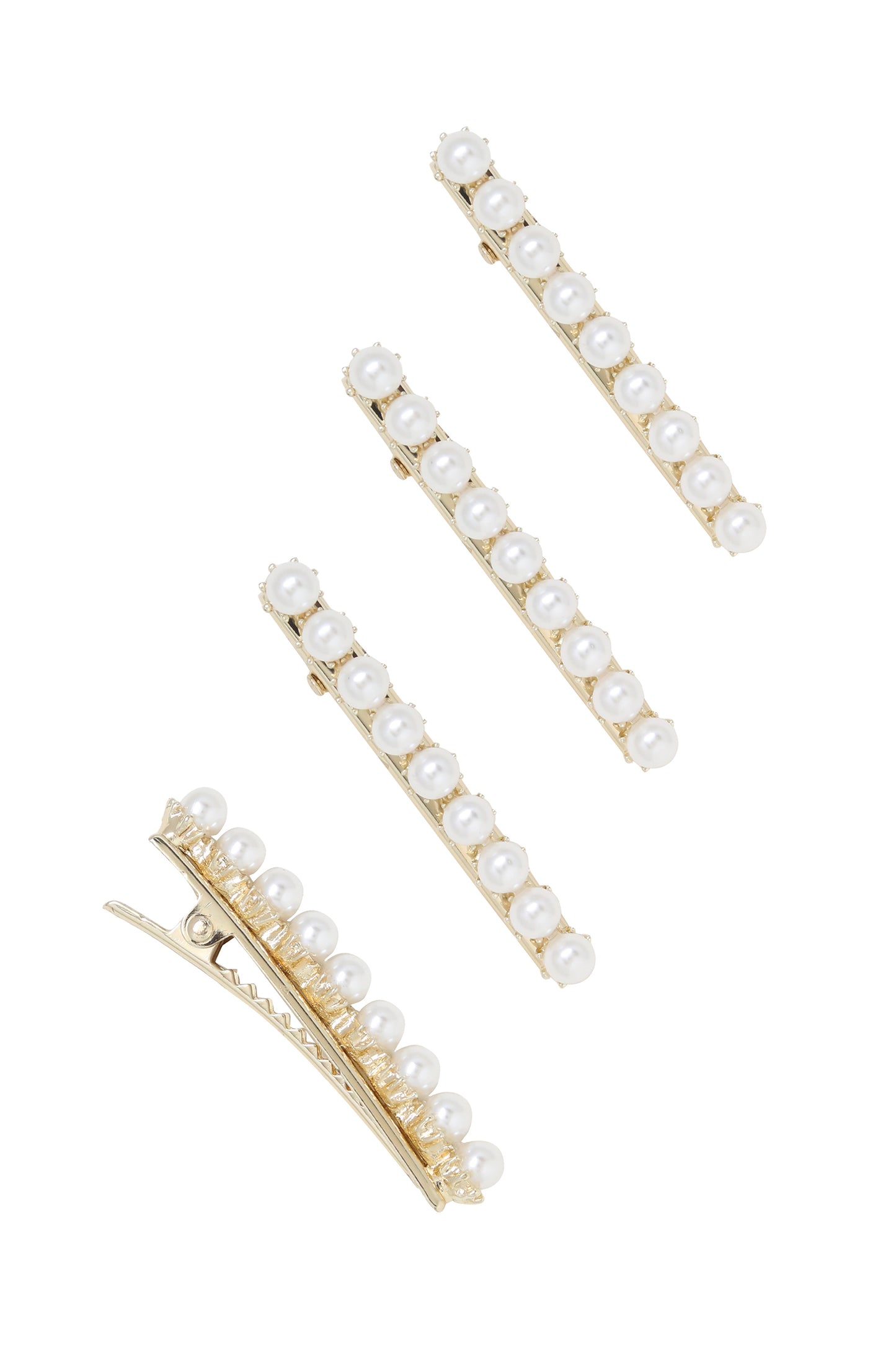 Diana Pearl Clip Set on white background  