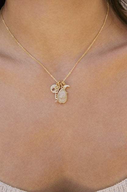 Dream Baby Dream Interchangeable Charm Necklace on model