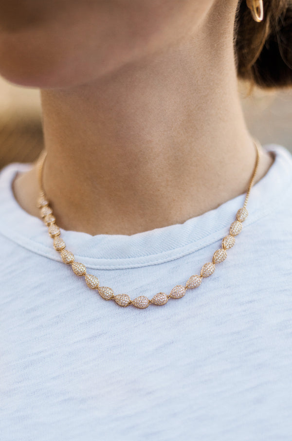 Raised Crystal Teardrop and Adjustable Necklace Second