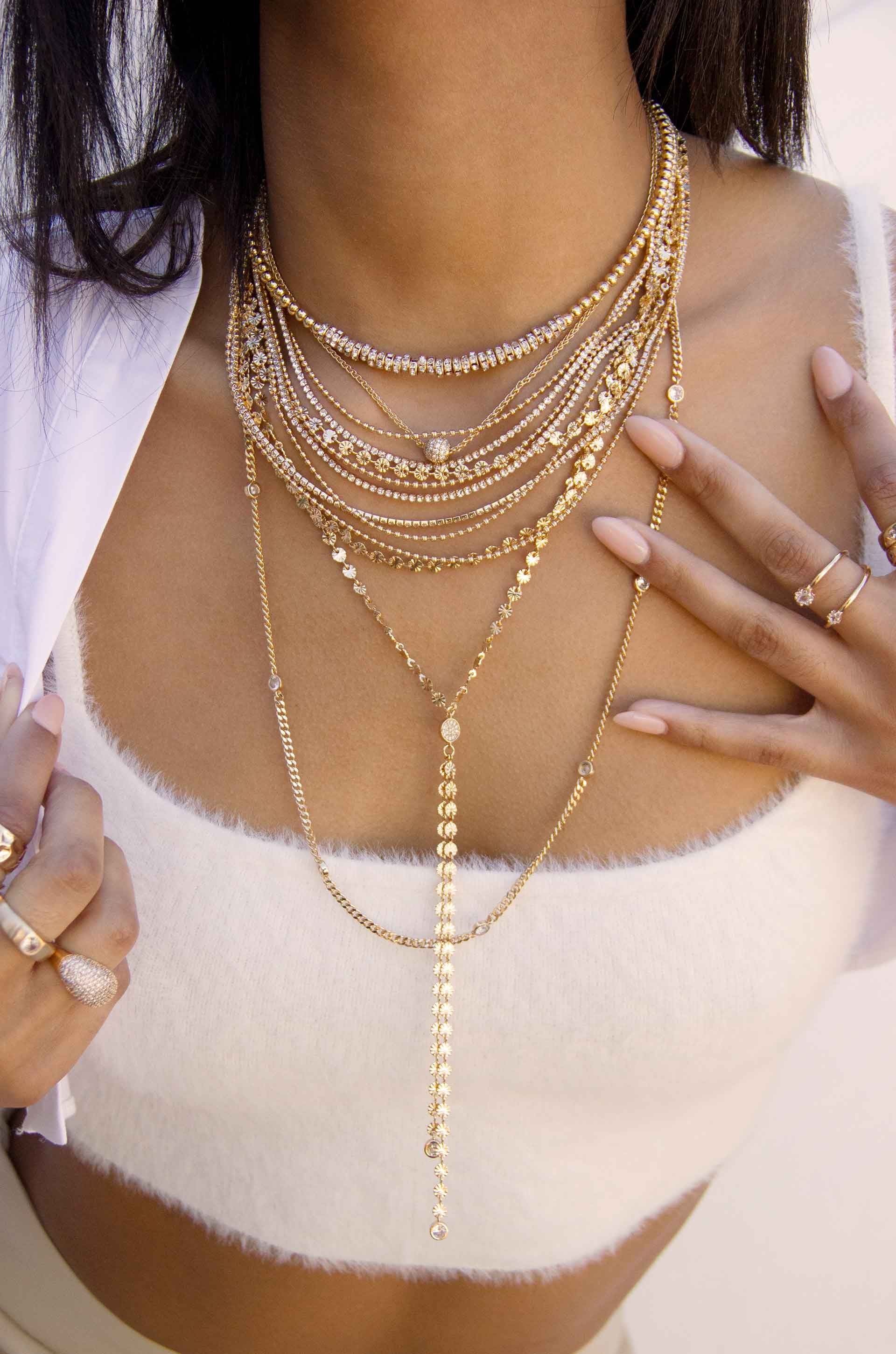 Crystal Society 18k Gold Plated Necklace Set Ettika